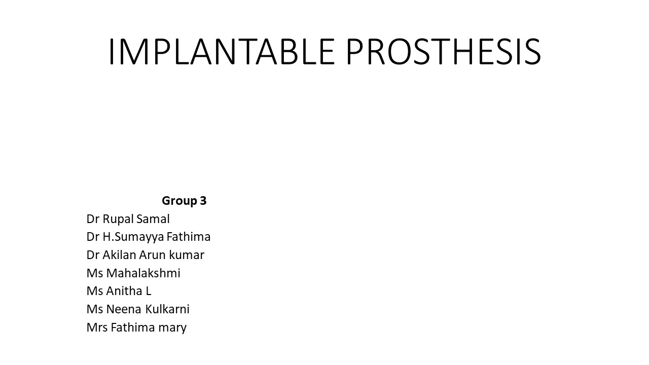 Implementable Prosthesis